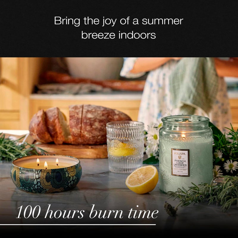 Voluspa French Cade Lavender Candle, 18 oz, Coconut Wax Blend, Scented Candles for Home, 100 Hour Burn Time, Candle Jars - Image 5